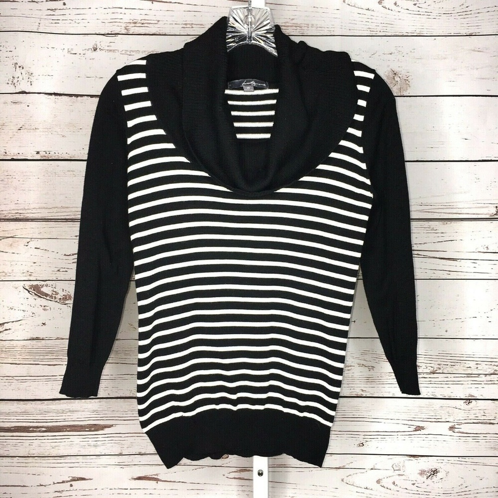 Forever  21 Juniors Striped Cowl Neck Sweater M